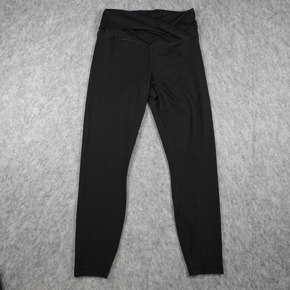 Yogalicious Leggings Womens S/M? Black Crossover High Waist Athletic